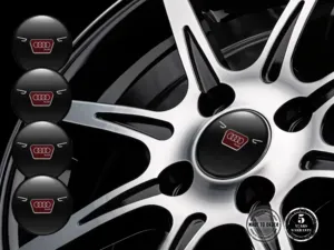 Audi Etiqueta Bombada Logo Pegatinas de Silicona Premium